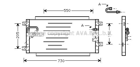 AVA QUALITY COOLING Конденсатор, кондиционер TO5252